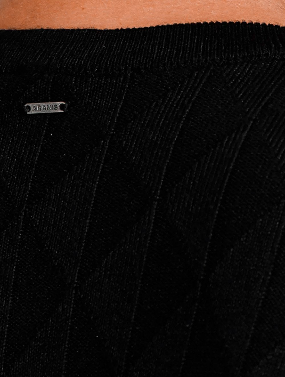 Suéter Aramis Masculino Tricot Crewneck Jacquard Triangulos Preto