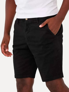 Bermuda Reserva Masculina de Sarja Casual Iron Preta