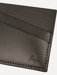 Kit Chaveiro e Porta Cartão Aramis Masculina Couro Texture Marrom Café