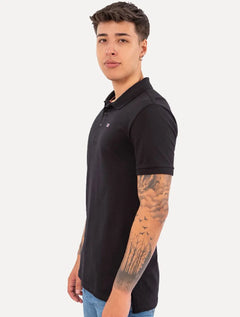 Polo Tommy Jeans Masculina Regular Original Fine Piquet Preta