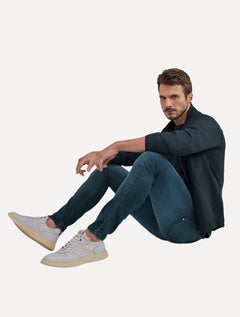 Calça King & Joe Jeans Masculina Flex Denim Dark Blue Skinny Azul Médio