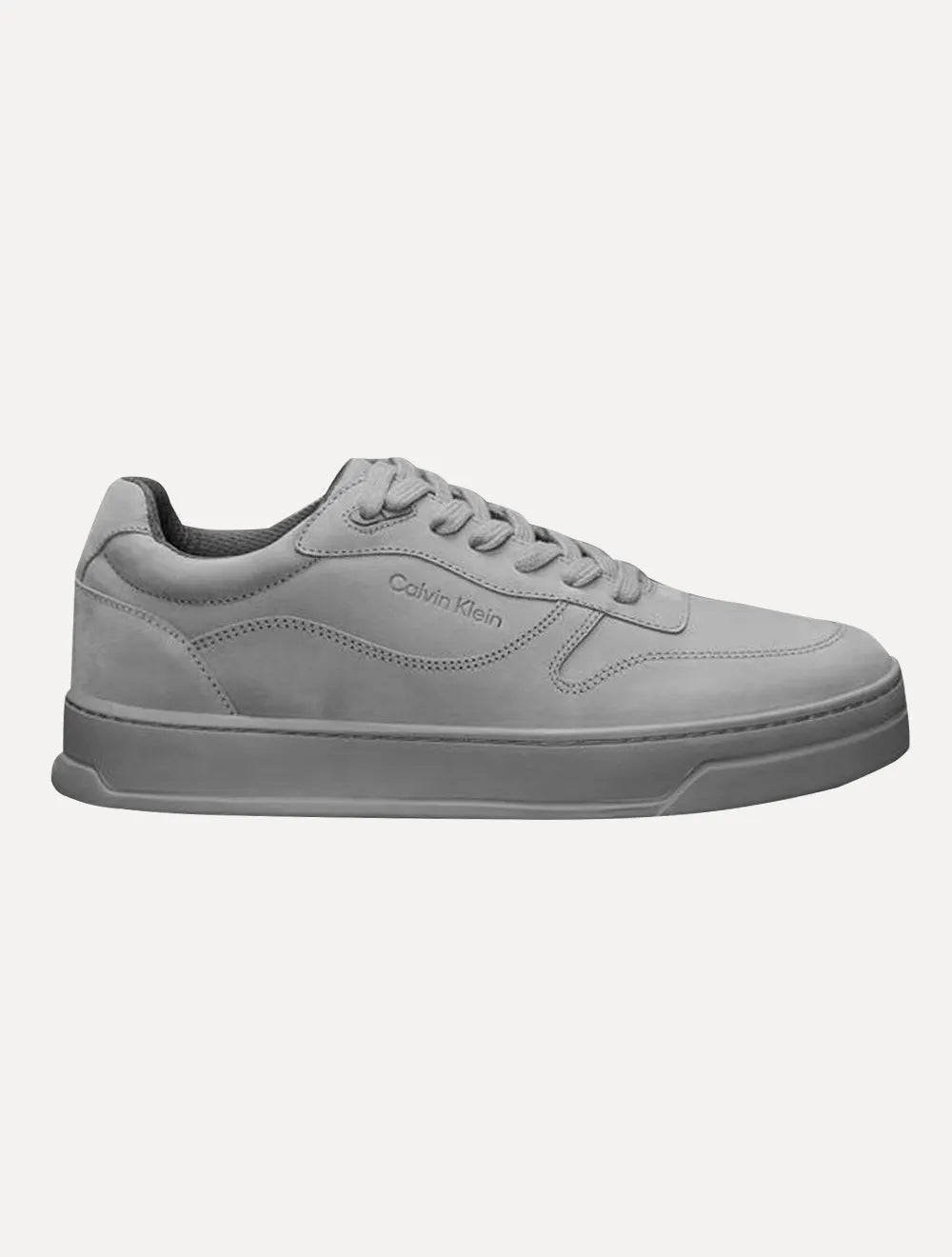 Tênis Calvin Klein Masculino Layers Queima Lateral Nobuck Cinza Médio