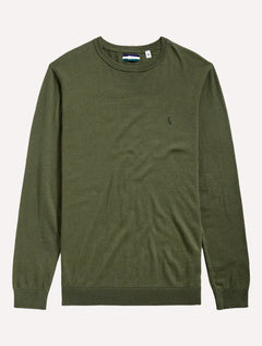 Suéter Reserva Masculino Tricot Basico Gola Careca Verde Militar