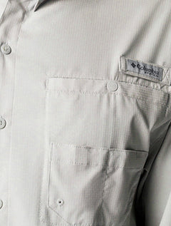 Camisa Columbia Masculina Tamiami II Cool Grey Cinza Claro