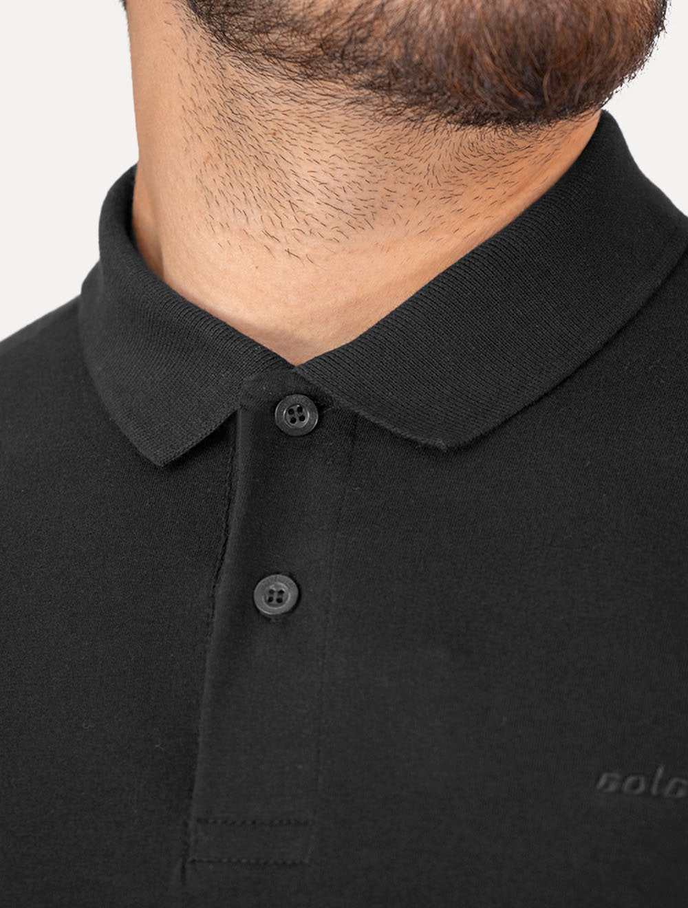 Polo Colcci Masculina Piquet Dark Logo Preta