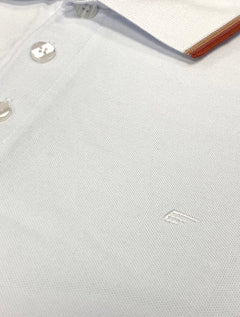 Polo Ellus Masculina Piquet Classic Easa Friso Light Branca