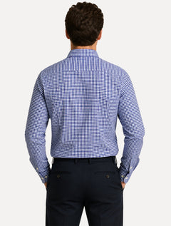 Camisa Tommy Hilfiger Masculina Oxford Regular Gingham Branca/Azul Marinho