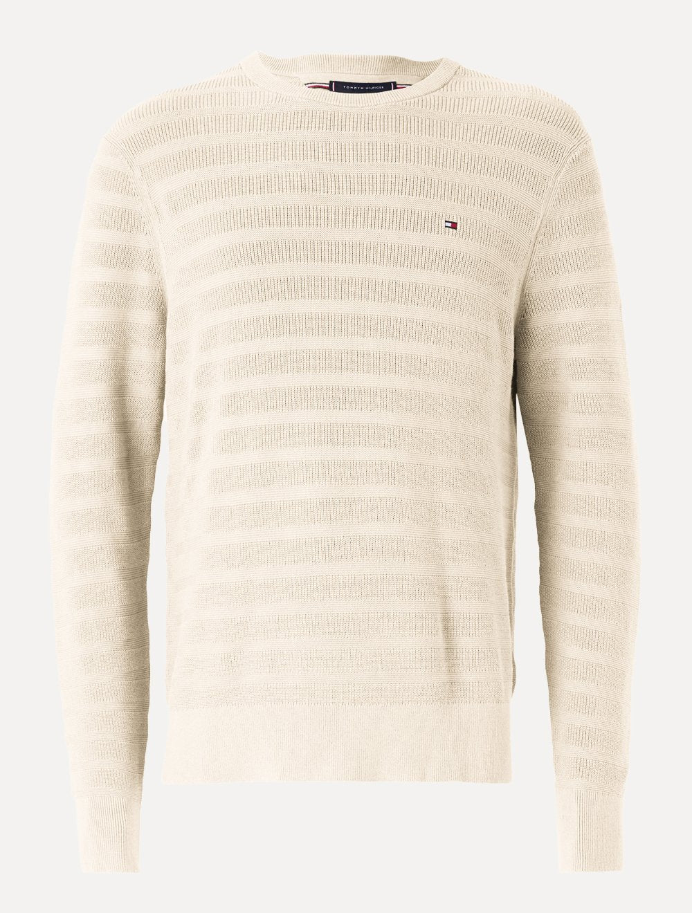 Suéter Tommy Jeans Masculino C-Neck Stripe Structured Off-White