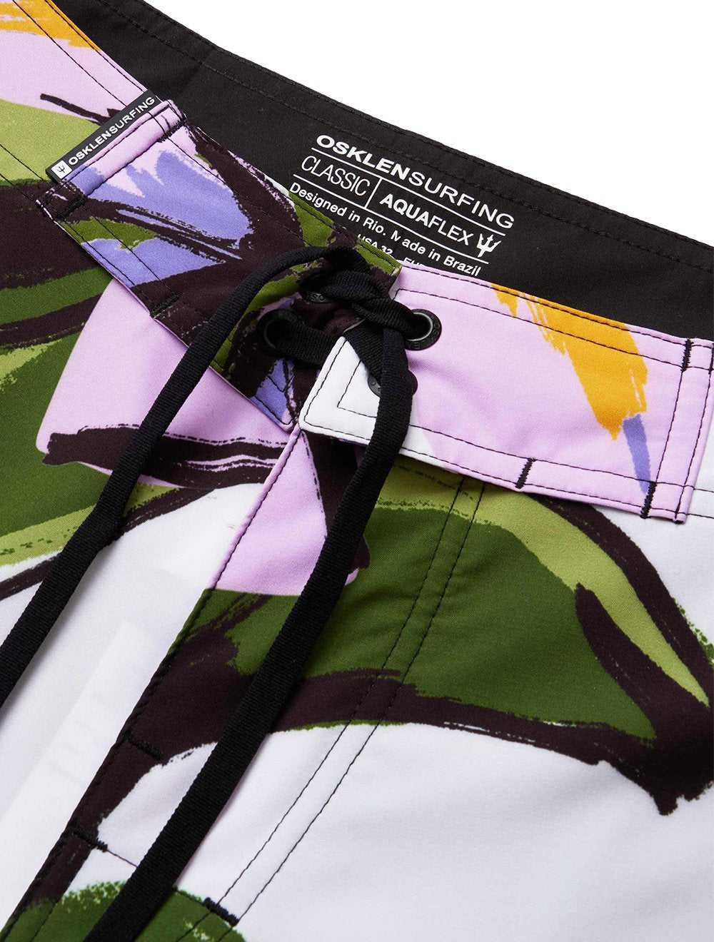 Bermuda Osklen Masculina D'Água Surf Aguapé Light Big Rosa Off-White