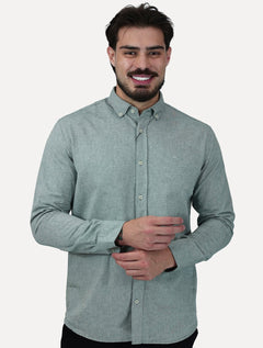 Camisa Aramis Masculina Slim Oxford Planalto Verde Claro