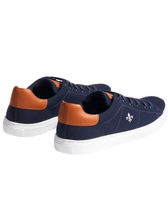 Tênis Dudalina SL Lona Mistral Napa Logo Azul Marinho