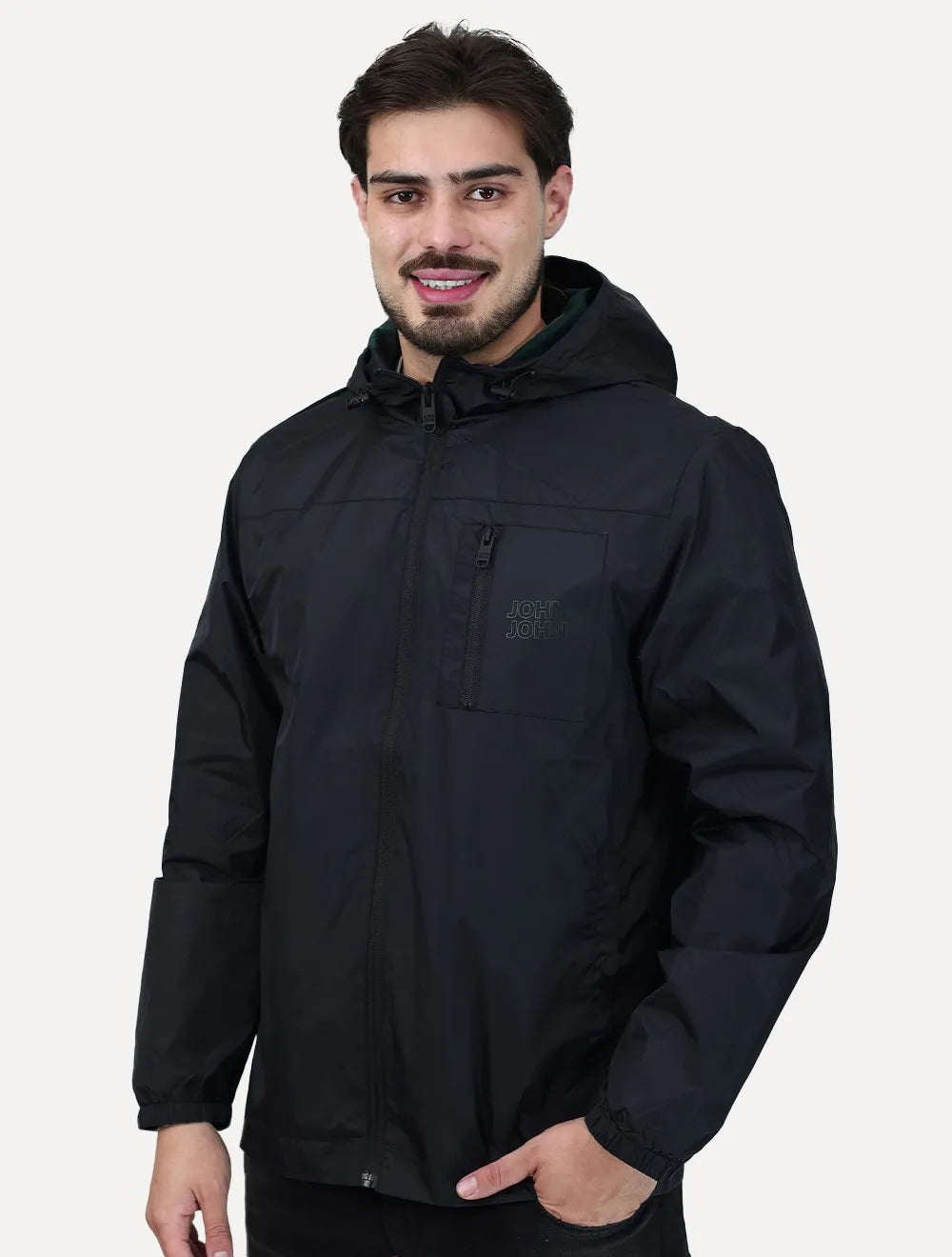 Jaqueta John John Masculina Regular Fit Jean Michael Green Preta