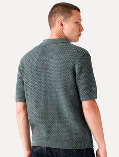 Polo Levis Masculina Dillon Open Collar Cinza Escuro