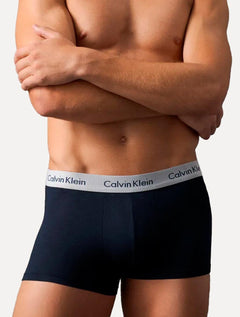 Cueca Calvin Klein Underwear Trunk Modal Logo Mescla Azul Marinho