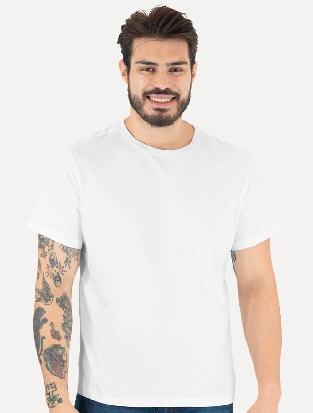 Camiseta Ellus Masculina Cotton Fine Originals Classic Rebel Soul Branca