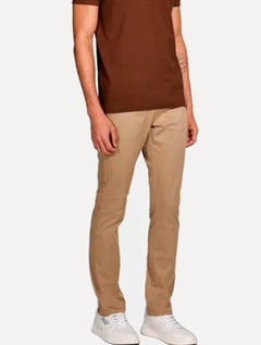 Calça Aramis Masculina Chino Sarja Classica Button Areia