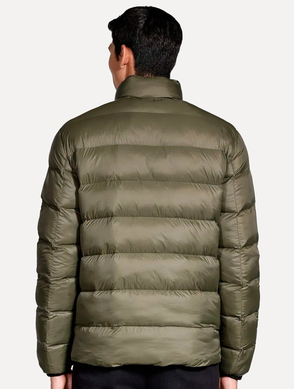 Jaqueta Aramis Masculina Nylon Dupla Face Green Puffer Preta