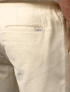 Bermuda Calvin Klein Jeans Masculina Cadarço Cotton Amarelo Claro