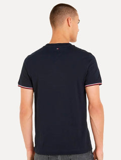 Camiseta Tommy Hilfiger Masculina Slim Fit Logo Tipped Azul Marinho