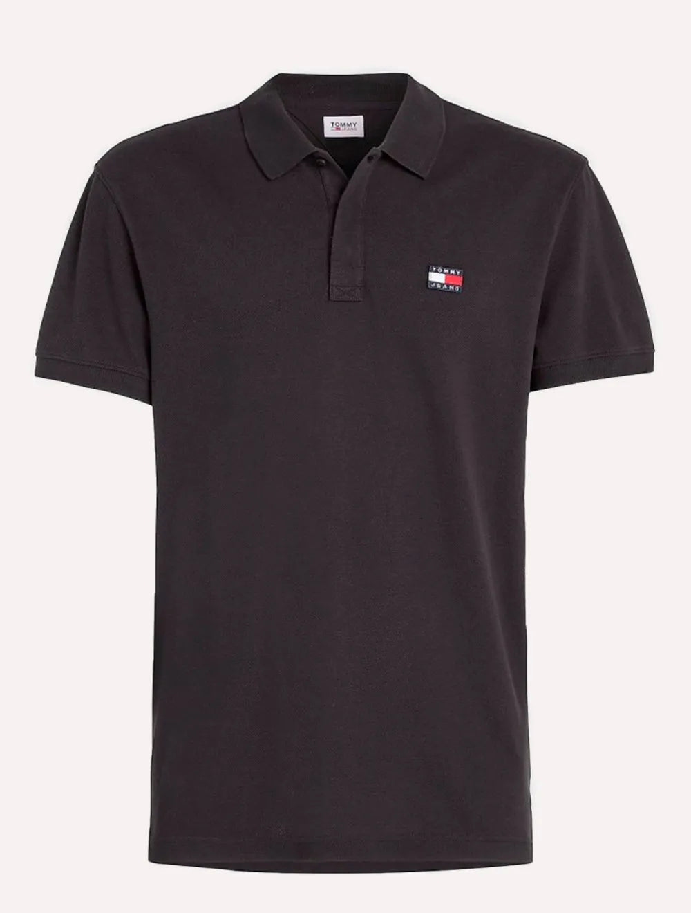 Polo Tommy Jeans Masculina Regular Classic Badge Preta